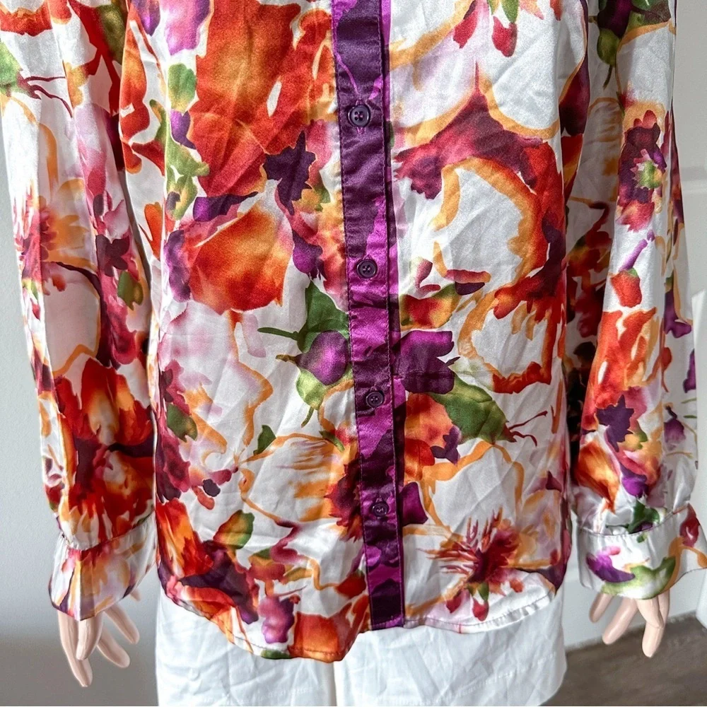 Women’s Tops | Floral Button Down Shirt Top - Picture 3 of 9